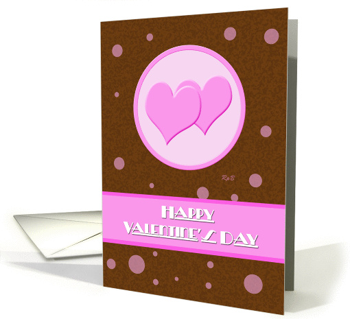 Valentine's Day: Two Hearts over Polka Dots card (900259)