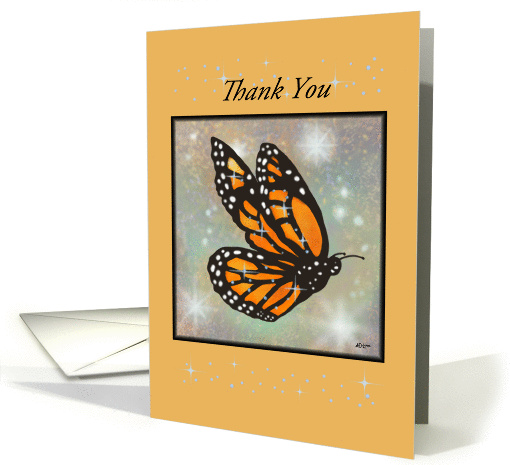 Thank You - Glowing Butterfly card (924231)