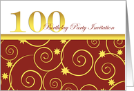 100th birthday Party invitation card