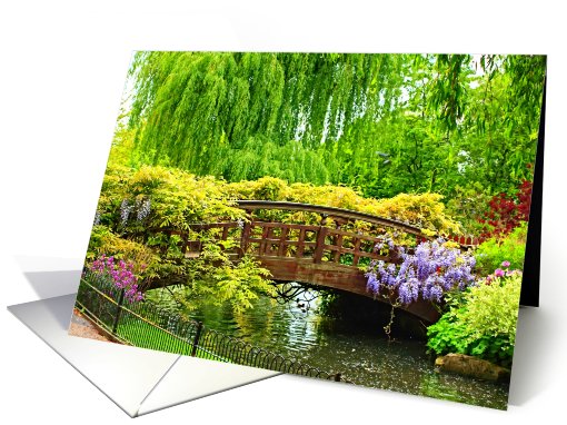 Beautiful Spring garden, blank card (759959)