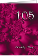 Elegant, silky, purple 105 Birthday party invitation card