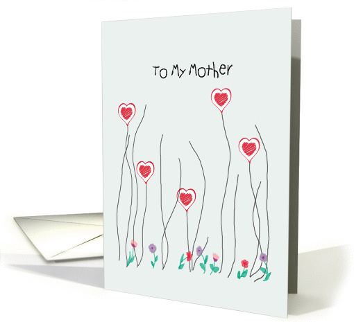 Valentine's Day Card for Mother with Hearts and Flowers card (1020543)