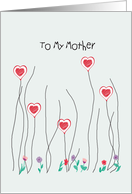 Valentine’s Day Card for Mother with Hearts and Flowers card