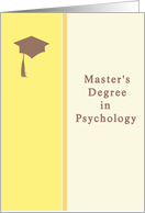 Master’s Degree in Psychology in Yellow, Brown and Ivory card