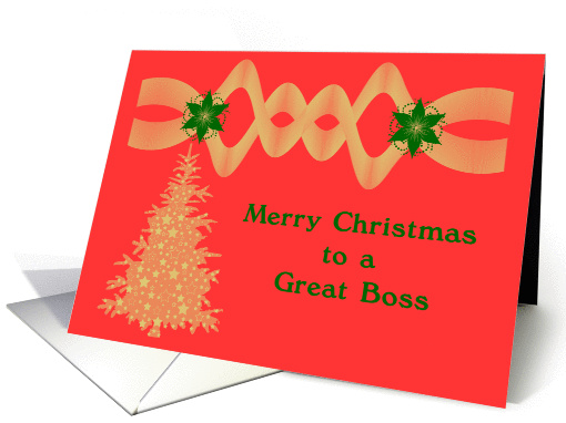 Christmas Card for Boss, with Decorated Tree card (1111076)