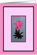 Retirement Coworker with Water Lily in Pinks card