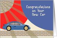 New Car Congratulations Abstract Design card