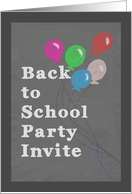 Back to School Party Invite, Chalkboard Design card