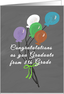 Congratulations, Graduation 8th Grade, Chalkboard Design card