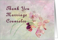 Thank You Marriage Counselor Pink Orchids card