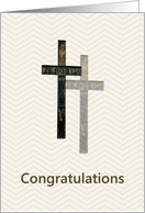 Congratulations on Becoming a Monsignor Two Crosses card