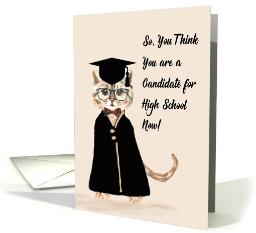 8th Grade Graduation with Cat Cap & Gown card (1485994)