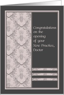 New Practice Congratulations Card for Doctor card