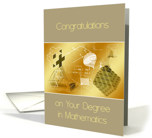 Congratulation on Degree in Mathematics card (1547380)