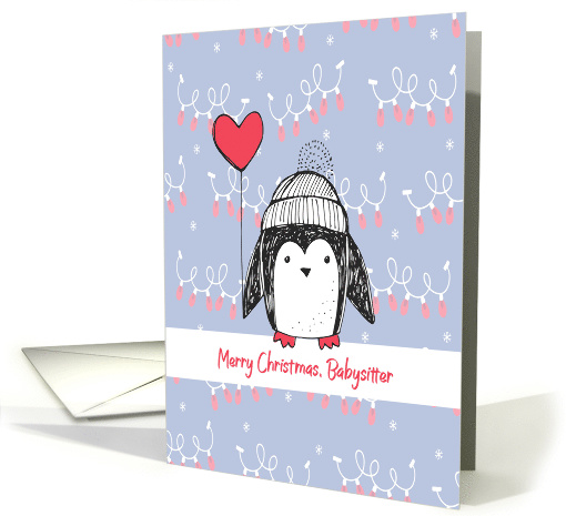 Christmas Penguin for Babysitter card (1580238)