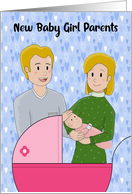 Parents of a New Baby Girl card