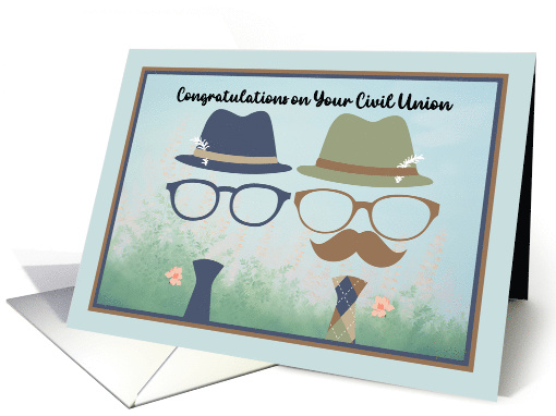 Congratulations on Civil Union Two Men card (1837714)