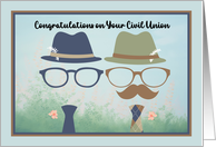 Congratulations on Civil Union Two Men card