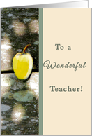 Thank you Teacher, Golden Apple Image card