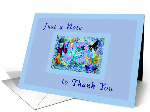 Thank you note, For Helping Me Move, Blue Butterflies card (537257)