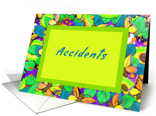 Get Well from Car Accident, Colorful Green Digital Design card