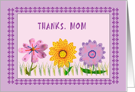 Thanks for the Help Mom, Lavender Painted Flowers card