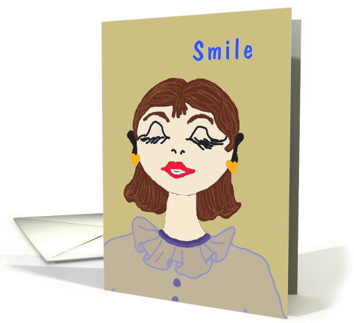 Congratulations on Teeth Whitening, Humorous Lady card (964267)