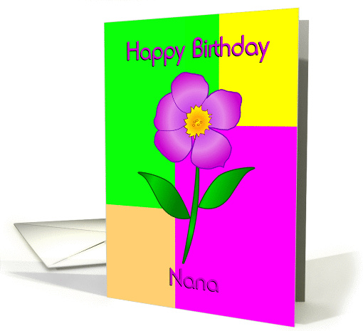 Happy Birthday Nana Simple Purple Flower card (1147888)