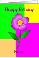 Happy Birthday Nana Simple Purple Flower card