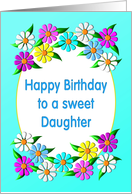 Happy Birthday Daughter Flowers card