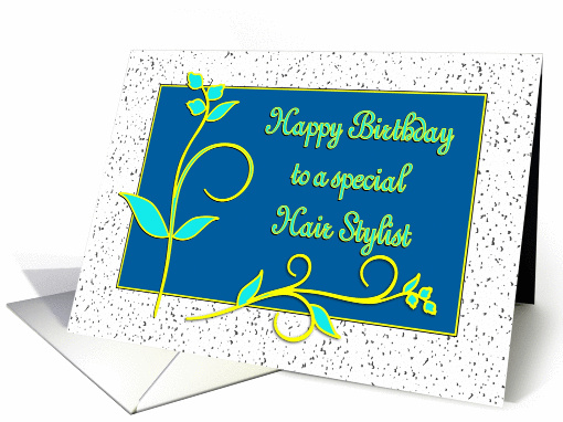 Happy Birthday Hair Stylist Flowers card (1216576)