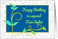 Happy Birthday Hair Stylist Flowers card