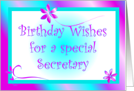 Birthday - Secretary card