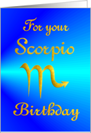 Birthday - Scorpio card