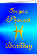 Birthday - Pisces card