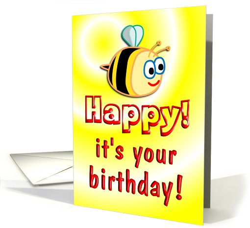 Birthday, Bee, Cute card (650369)