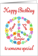 Happy Birthday Scorpio Astrology Zodiac Birth Sign card