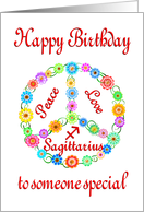 Happy Birthday Sagittarius Astrology Zodiac Birth Sign card