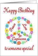 Happy Birthday Capricorn Astrology Zodiac Birth Sign card