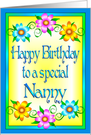 Happy Birthday Nanny Flowers card
