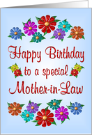Happy Birthday Mother-in-Law Flowers card