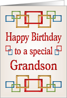 Happy Birthday Grandson, Colorful Links card
