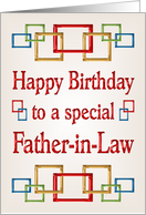 Happy Birthday Father-in-Law, Colorful Links card