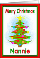 Merry Christmas Nannie Tree Ornaments from Child card