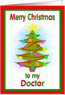Merry Christmas Doctor Tree Ornaments from Child card