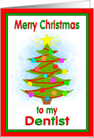 Merry Christmas Dentist Tree Ornaments from Child card