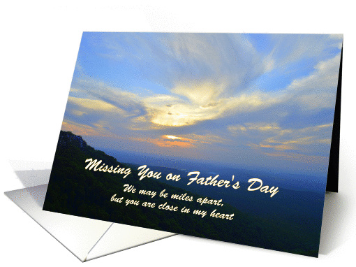 Missing You on Father's Day, Mountain Sunset card (1109884)