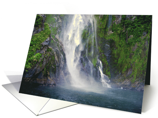 Stirling Falls, Milford Sound, New Zealand card (404625)