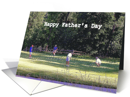Happy Father's Day Golf-- to father from son card (405886)