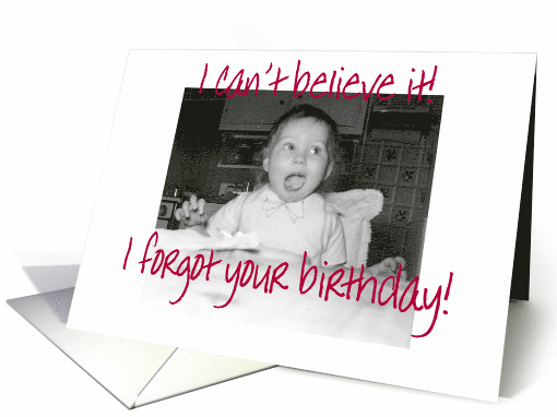 Belated Birthday Amazed Baby card (442327)